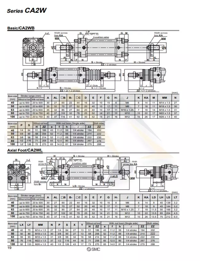 Catalogue xi lanh khí nén SMC 4