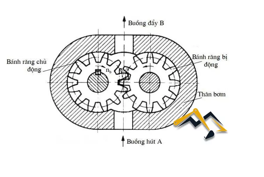 Cấu tạo của bơm bánh răng thuỷ lực