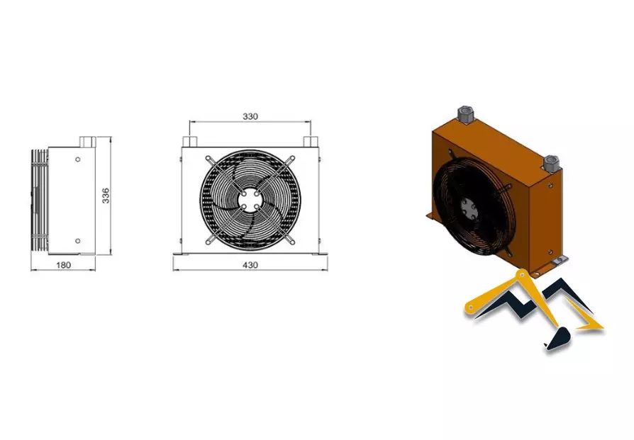 Cấu tạo của quạt làm mát dầu thuỷ lực AH1012