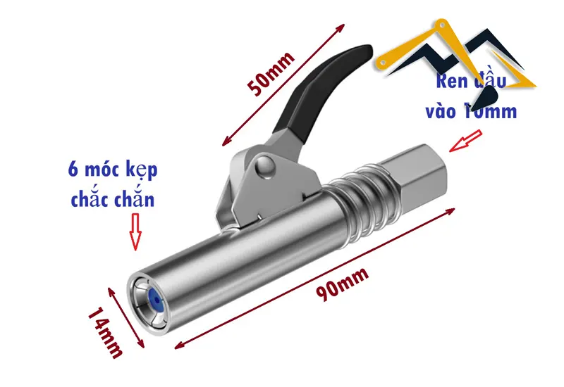 Thông số của kẹp bơm mỡ 1 cánh