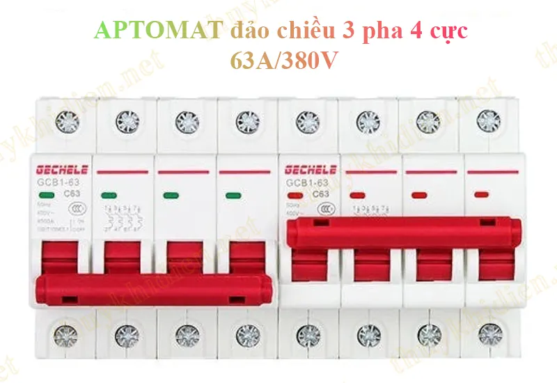 Cầu dao đảo chiều 3 pha 4 cực 