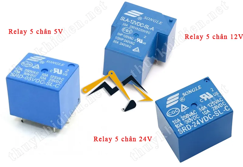 Các loại relay 5 chân 