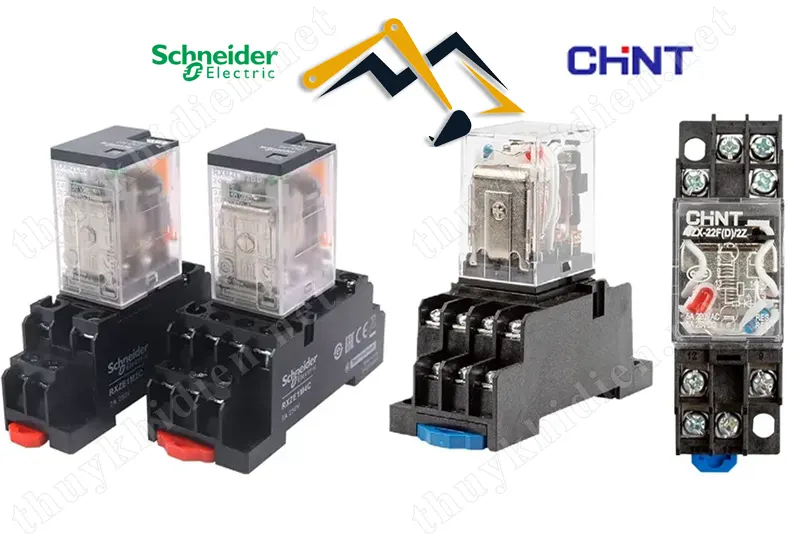 Một số thương hiệu sản xuất relay trung gian 14 chân 